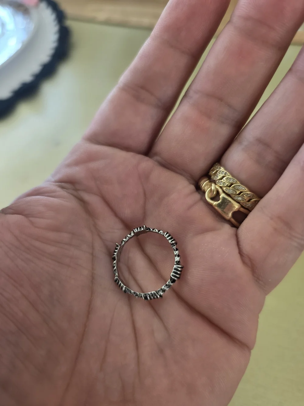 Silver Twisted Thorns Ring - Delicate Women's Band